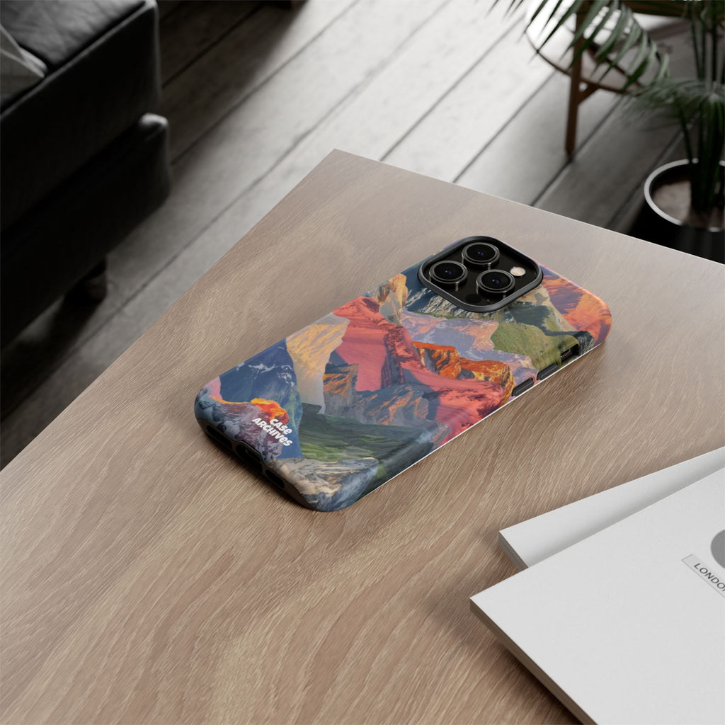 Tough Cases Colorful Mountain Landscape Phone Case — Durable Protective iPhone Cover