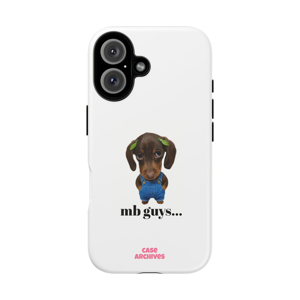 Phone Case — Cute Dachshund Puppy Design with 'nb guys...' Text