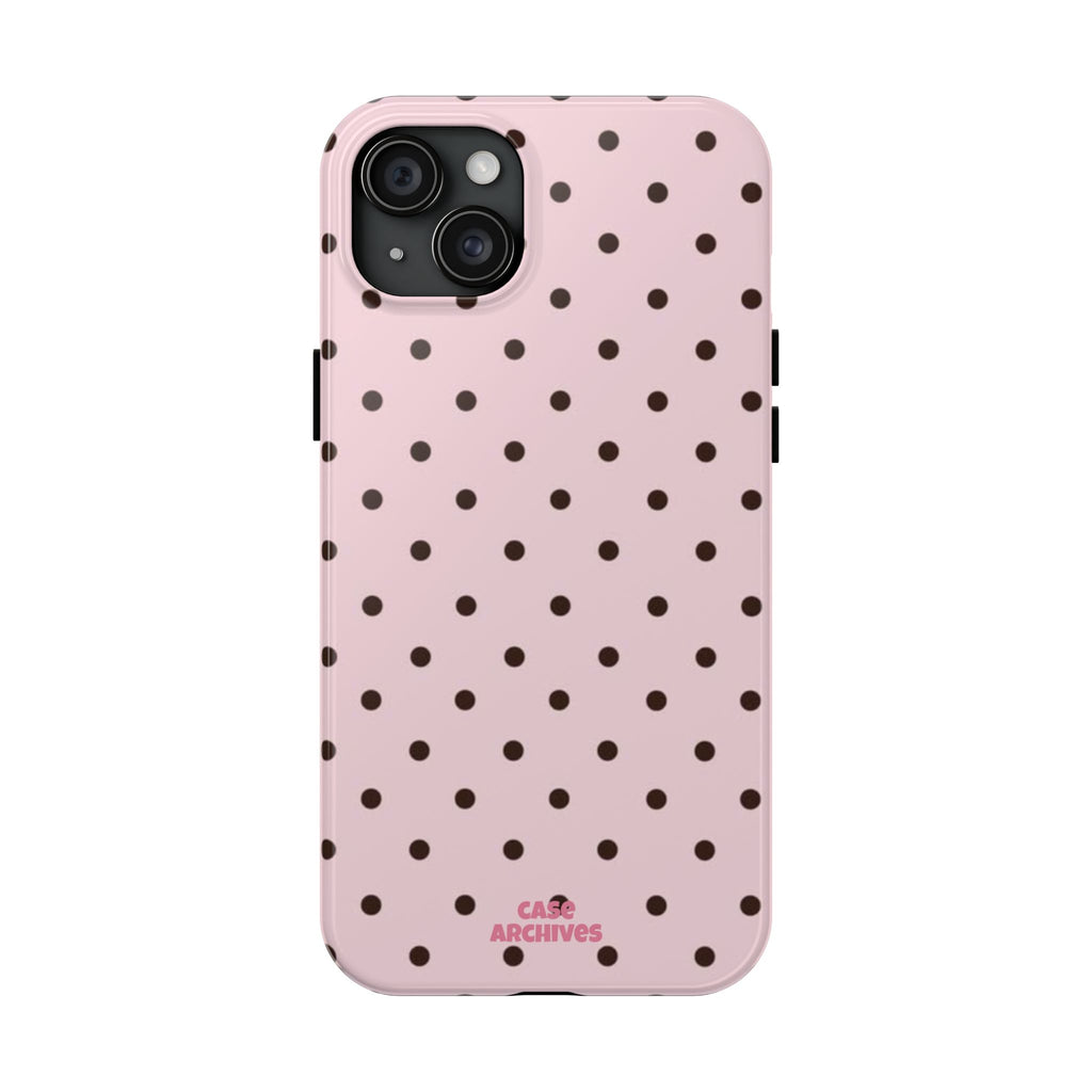 Pink polka dot Tough Phone Case – Slim Protective iPhone Cover
