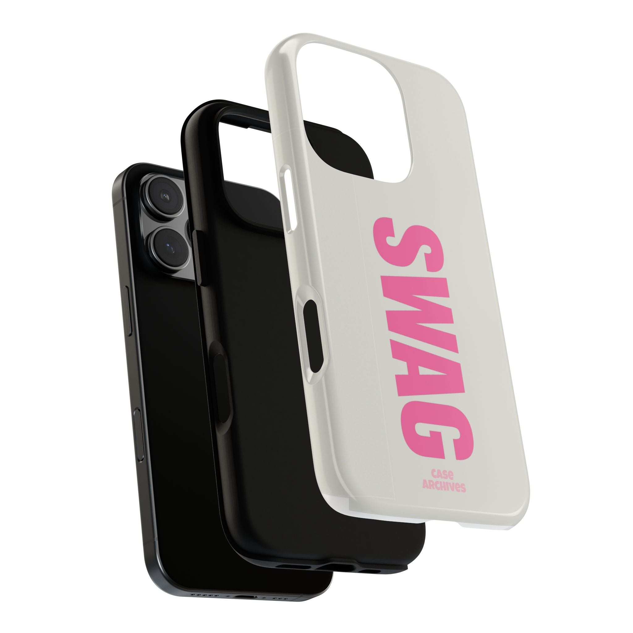 SWAG Phone Case — Bold Pink Vertical Text Tough Case