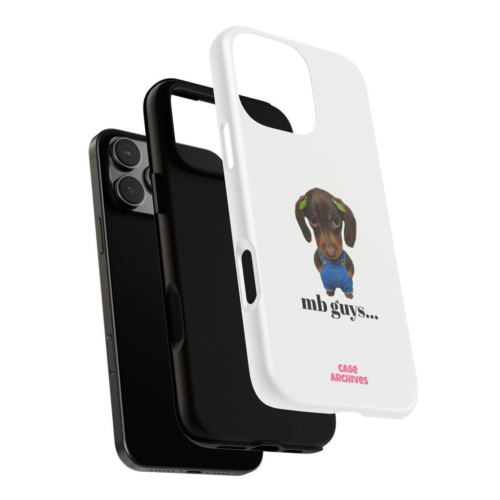 Phone Case — Cute Dachshund Puppy Design with 'nb guys...' Text