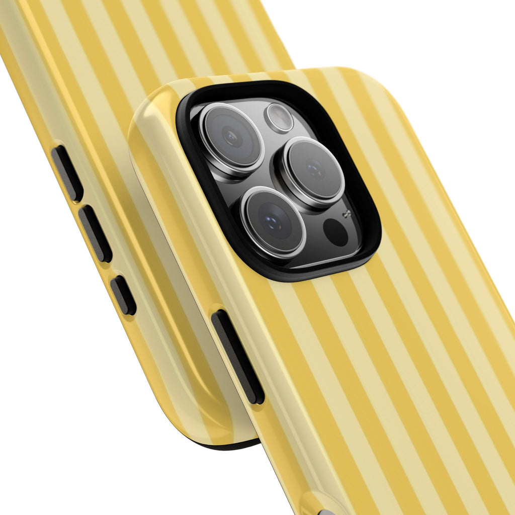Yellow Striped Tough Phone Case – Durable Protective Cover (Case Archives)
