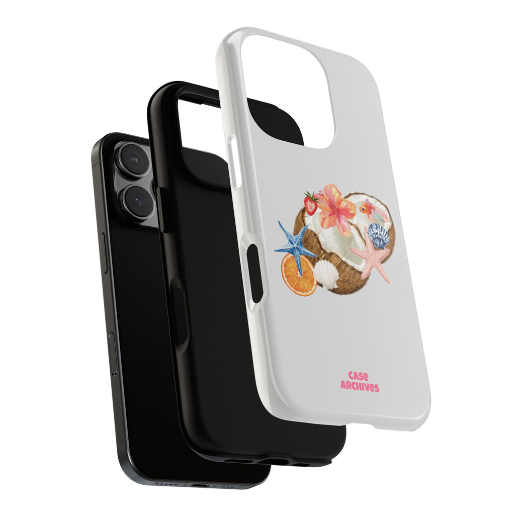 Beach Shells Tough Phone Case — Tropical Starfish & Hibiscus Design