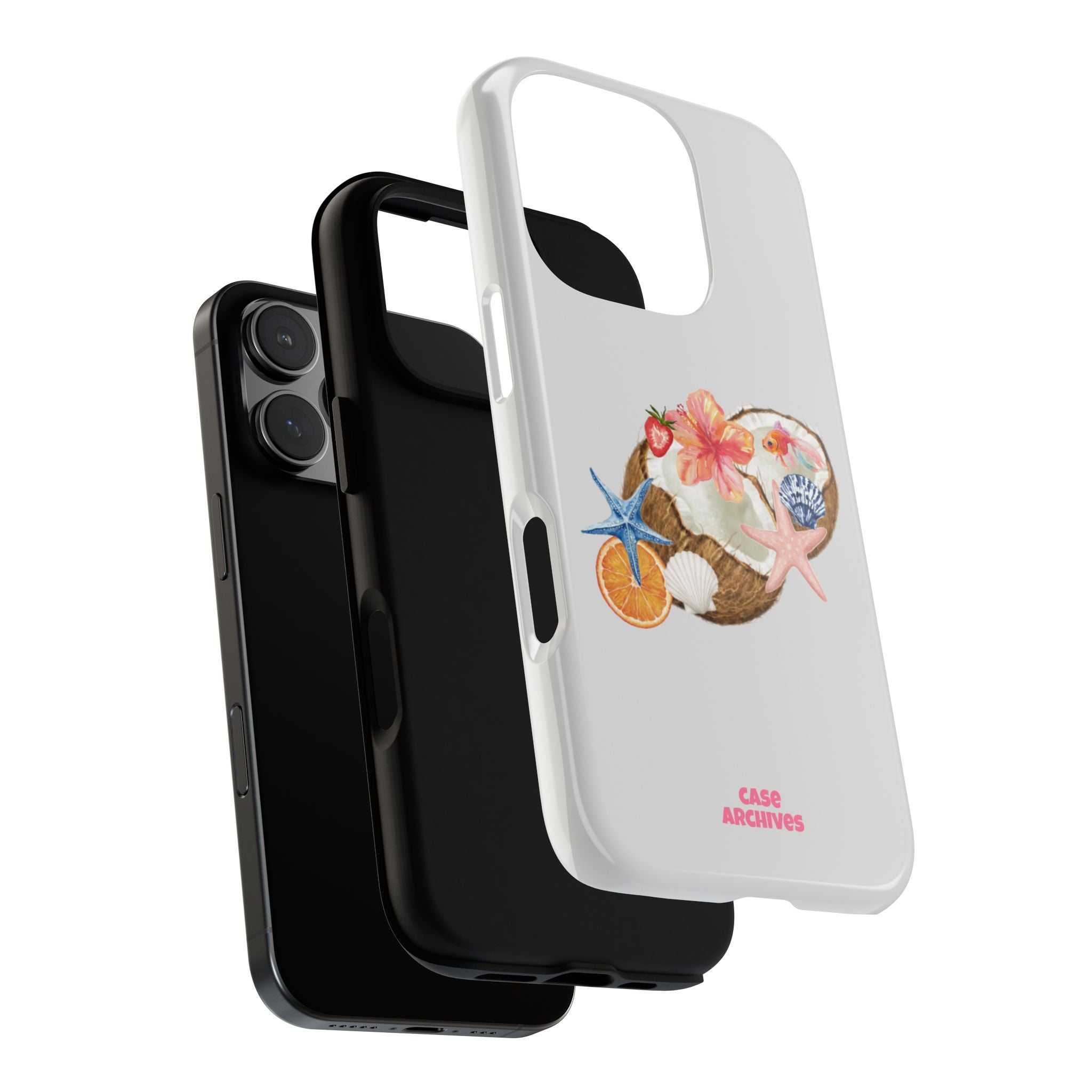 Beach Shells Tough Phone Case — Tropical Starfish & Hibiscus Design