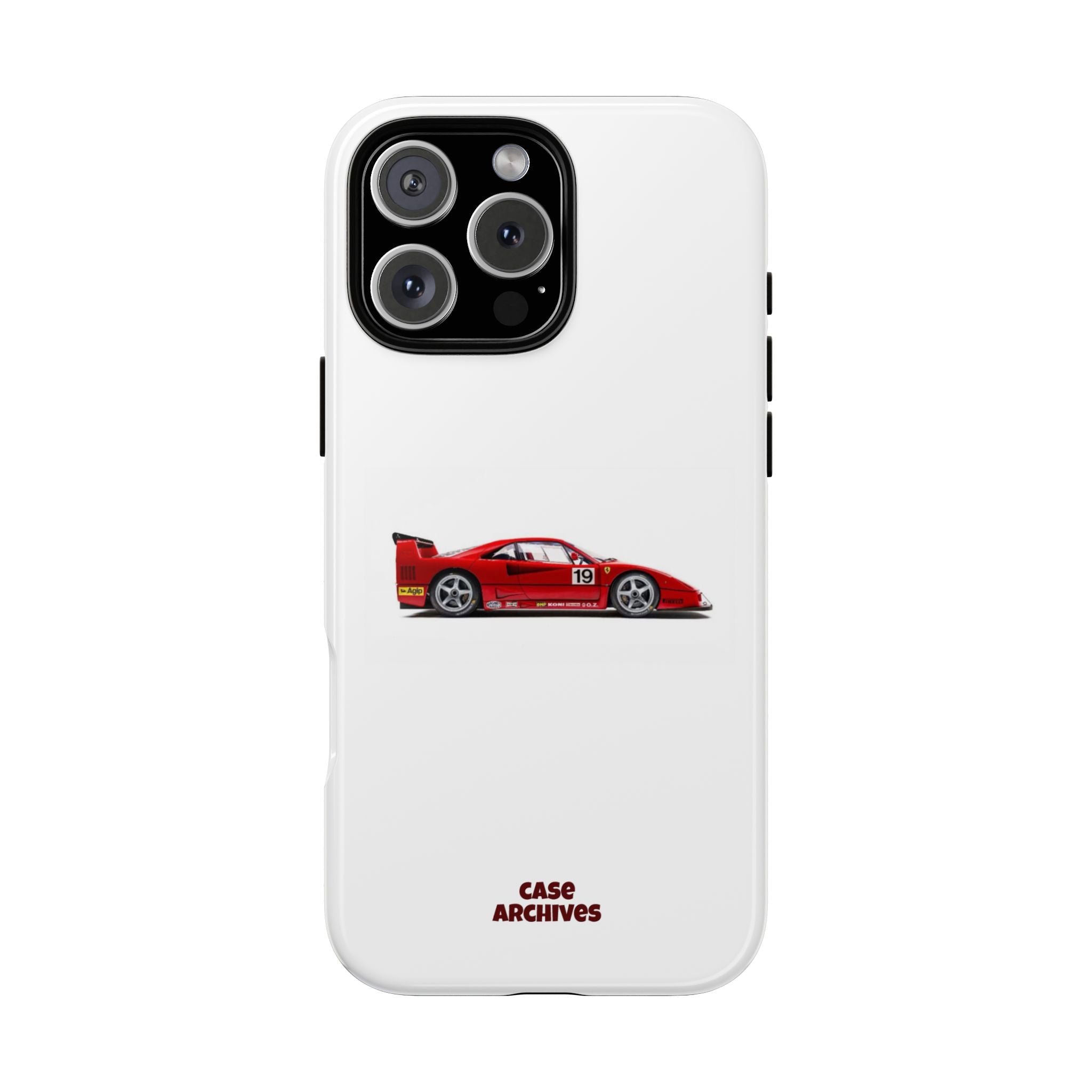 Phone Case — Red Vintage Race Car Design (Case Archives)
