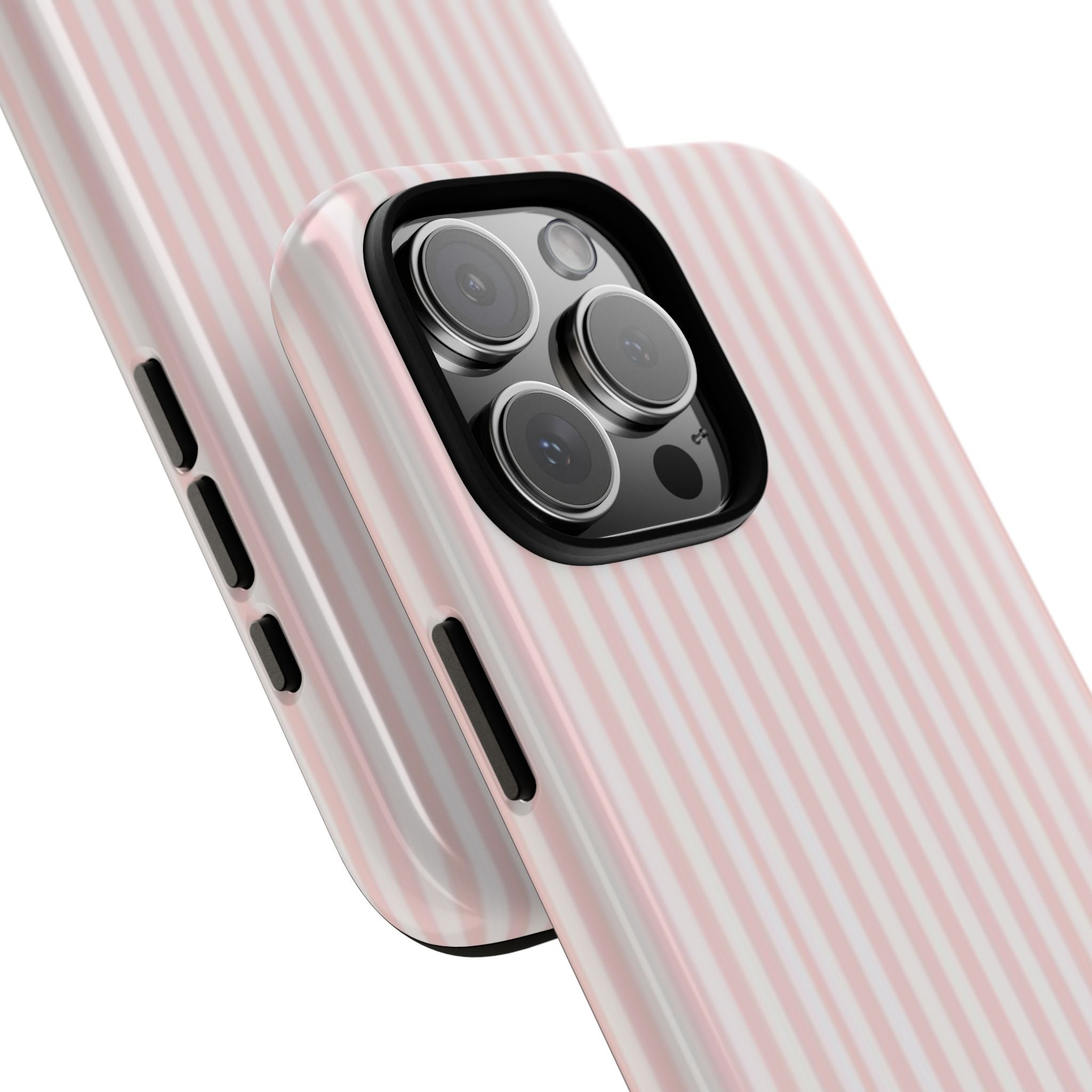 Pink Pastel Stripe Tough Phone Case — Protective iPhone Cover