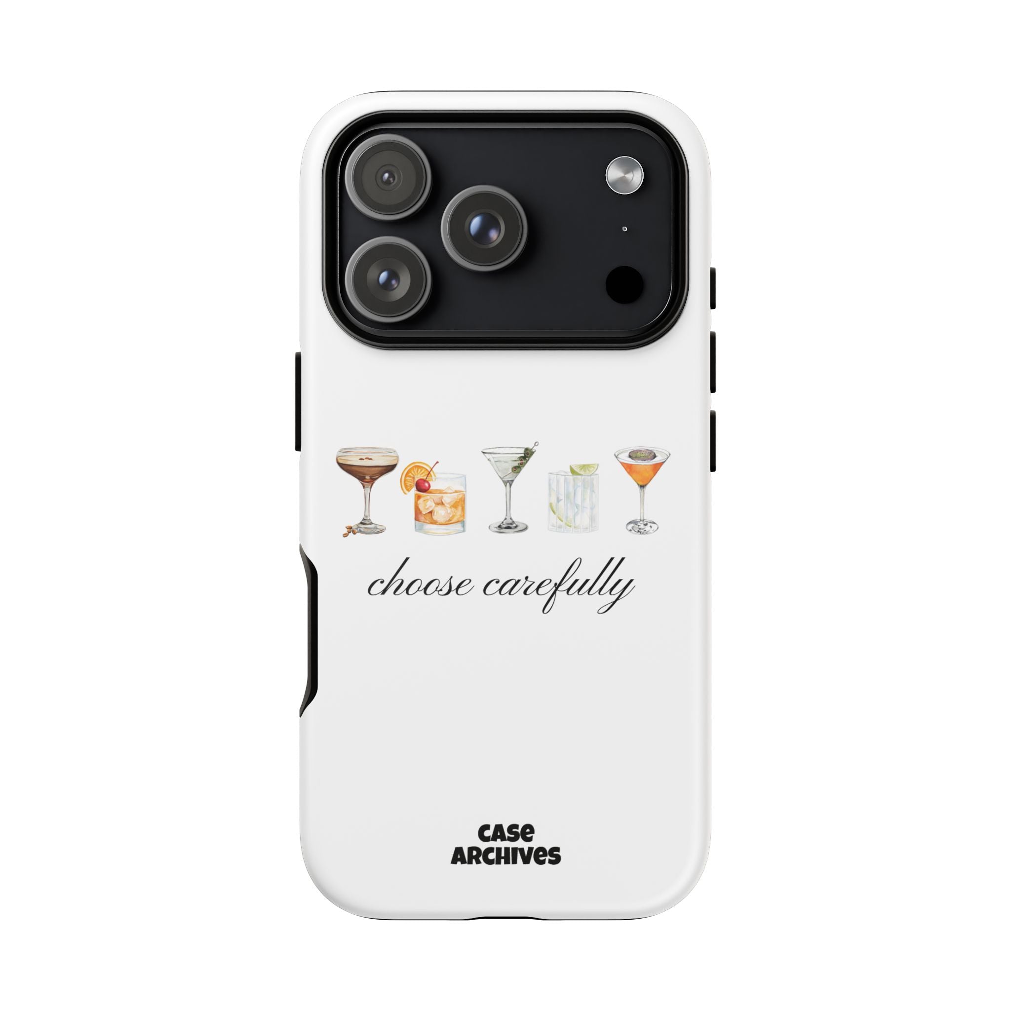Choose Carefully cocktail illustrations Tough Case | phone cover, bar drink design