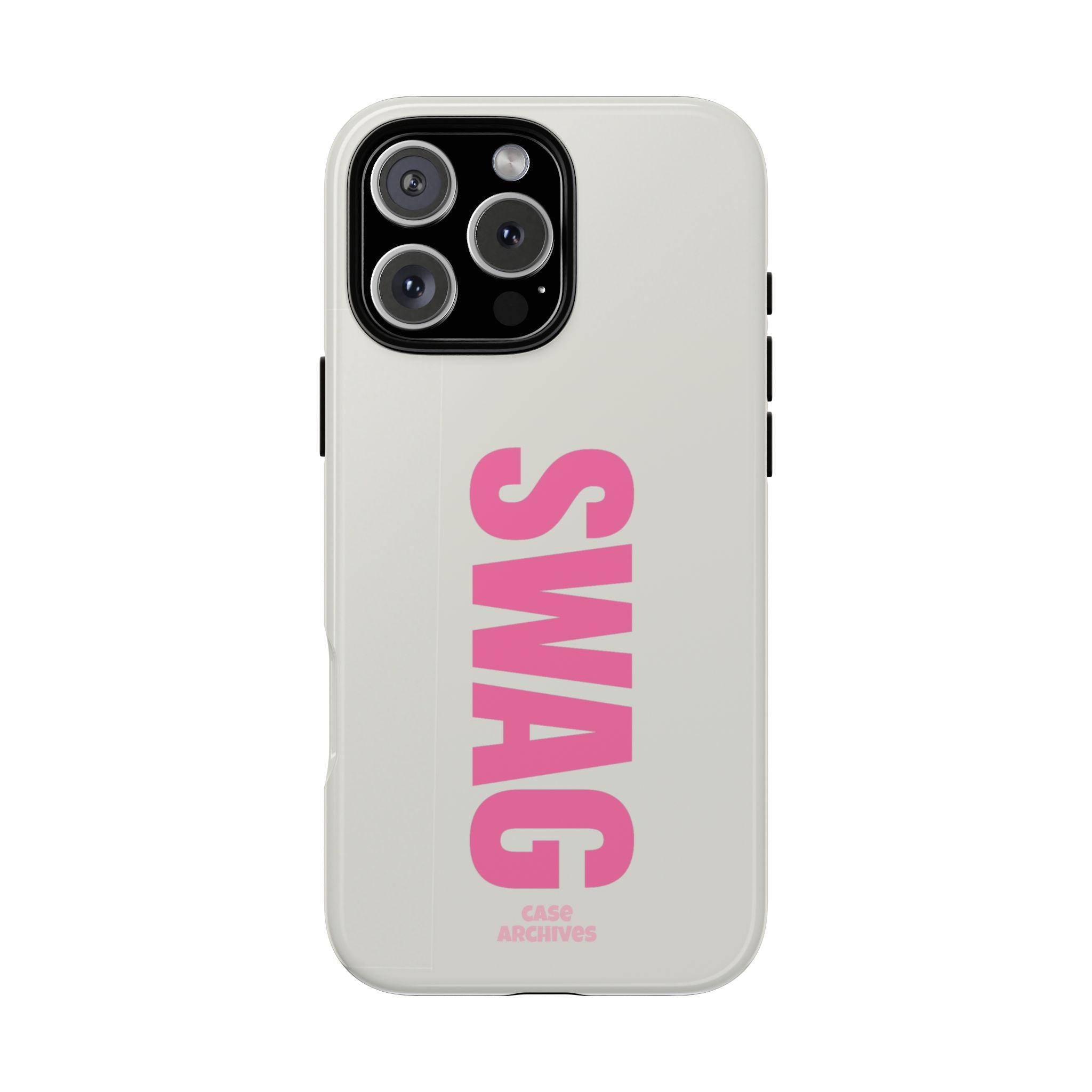 SWAG Phone Case — Bold Pink Vertical Text Tough Case