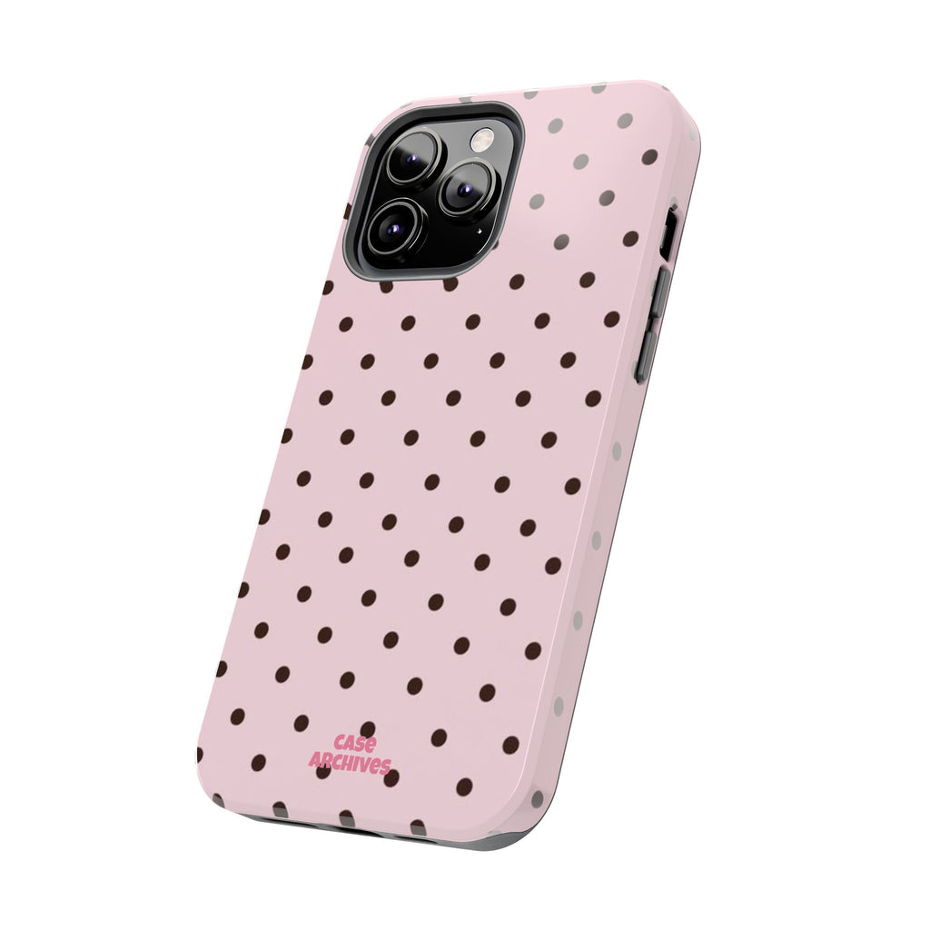 Pink polka dot Tough Phone Case – Slim Protective iPhone Cover