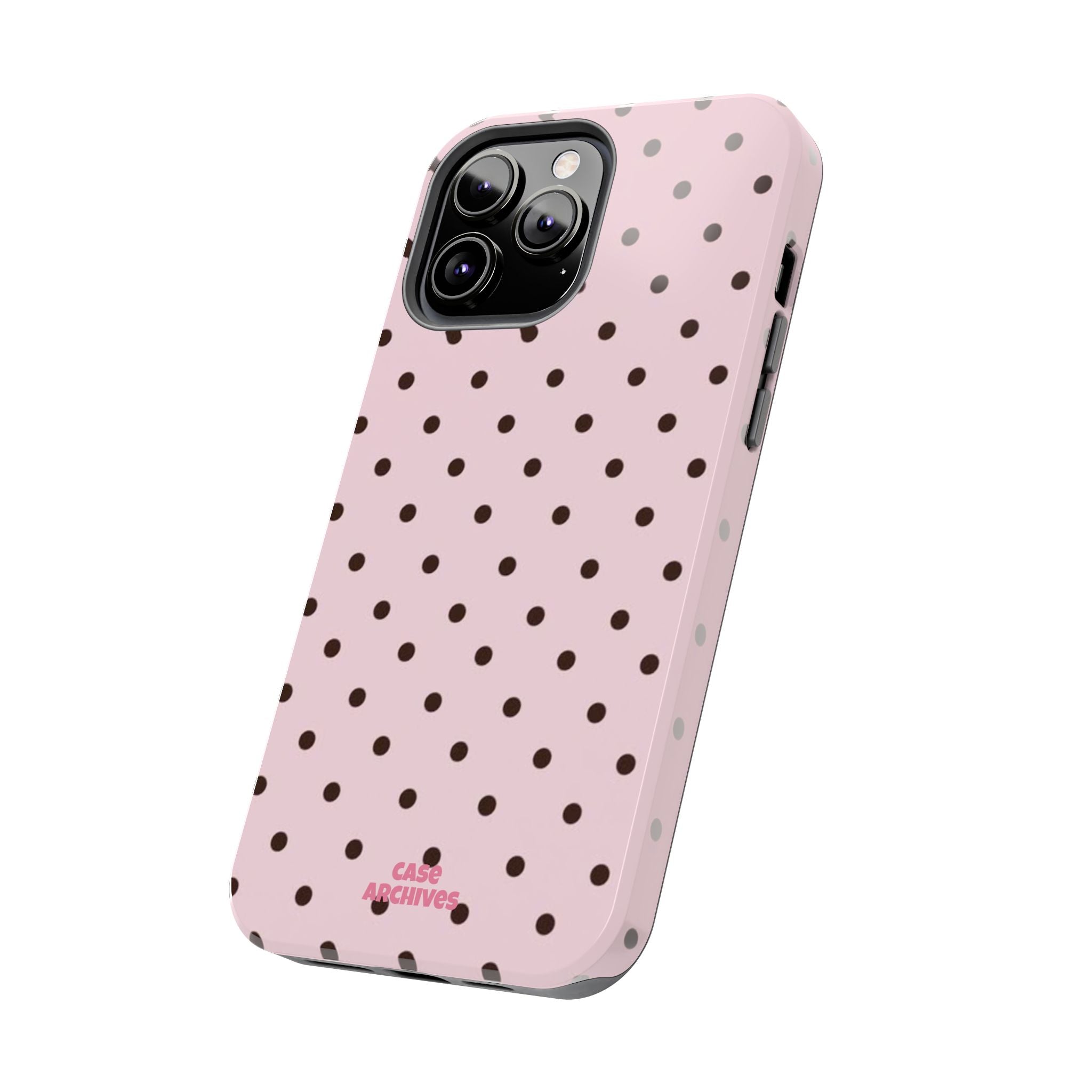 Pink polka dot Tough Phone Case – Slim Protective iPhone Cover