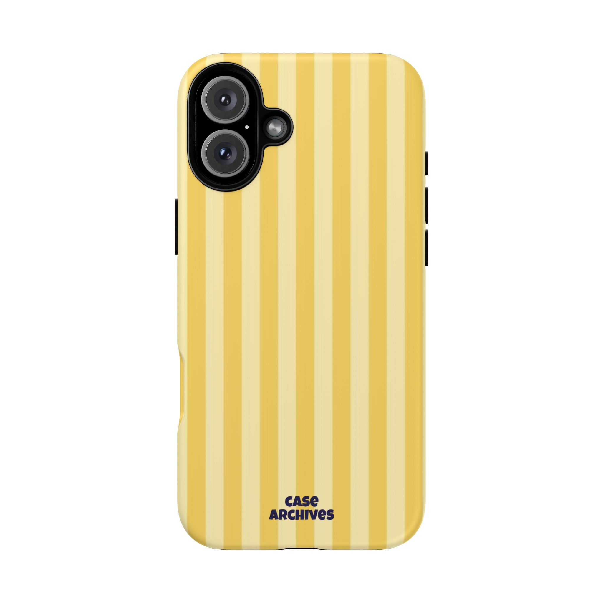 Yellow Striped Tough Phone Case – Durable Protective Cover (Case Archives)