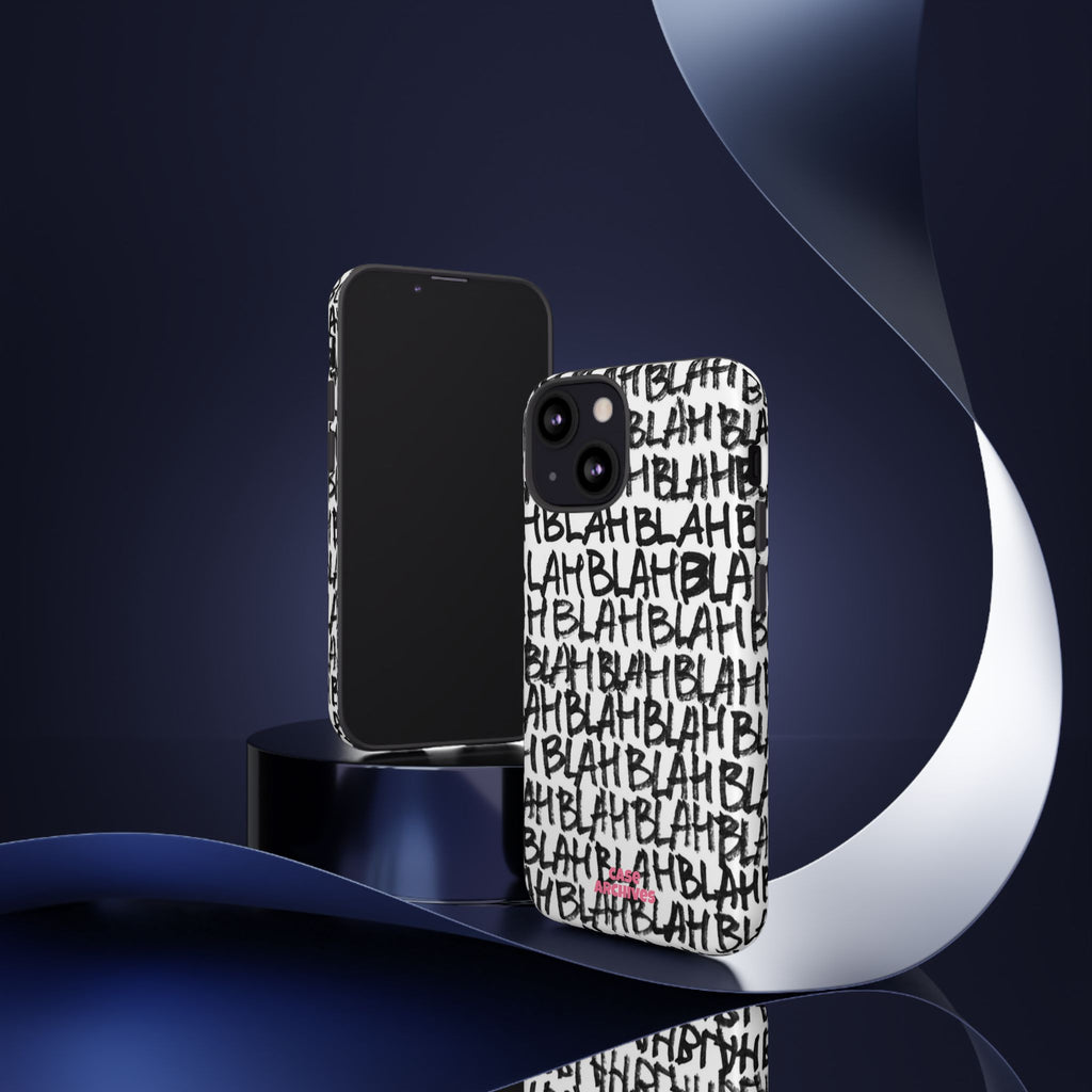 Phone Case — 'BLAH BLAH' Graffiti Text Protective Tough Case