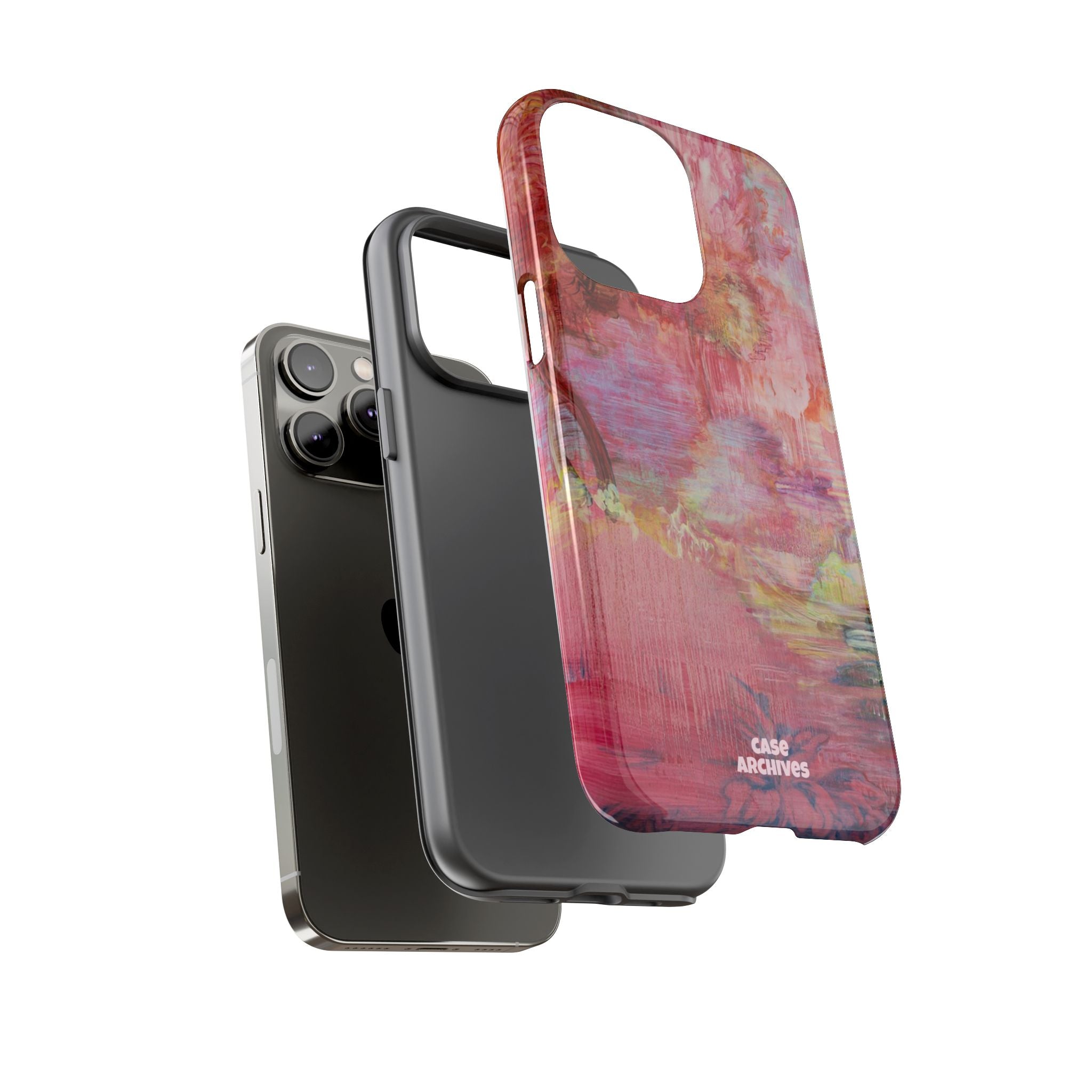 Floral Pink Abstract Phone Case — Tough Durable iPhone Cover